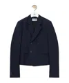 Loewe Double-breasted Wool Blazer In Navy Blue