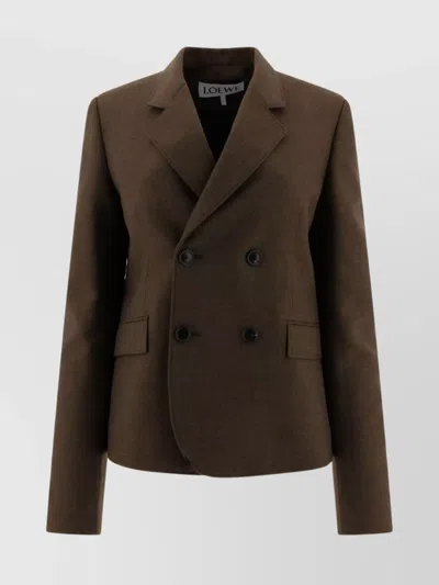 Loewe Double-breasted Wool Blazer Notched Lapels