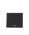 Loewe Bifold Coin Wallet In Textured Classic Calfskin In Black
