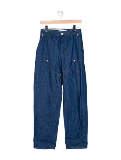 Pre-owned Loewe Double Knee Straight Leg Jeans In Blue