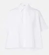 Loewe Logo-embroidered Cotton-poplin Shirt In White