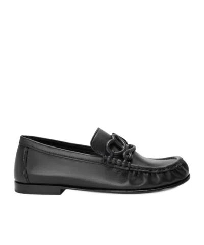 Loewe Double L Loafer In Soft Calfskin In Black
