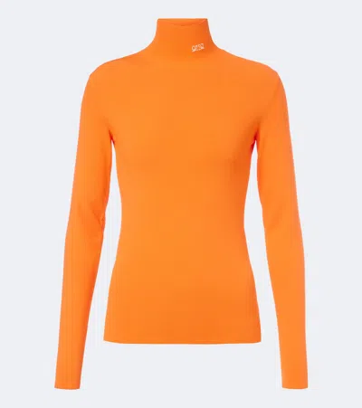 Loewe Double L Ribbed-knit Top In Orange