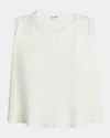 Loewe Double-layer Anagram Sleeveless Wool Sweater In White