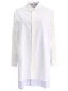 Loewe Double Layer Chemise Dress Dresses White In White