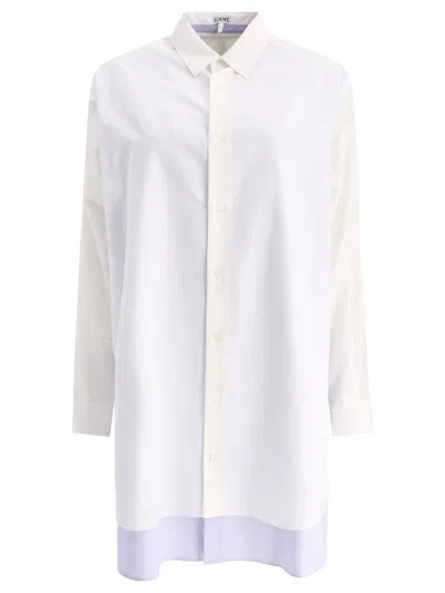 Loewe Double Layer Chemise Dress Dresses White