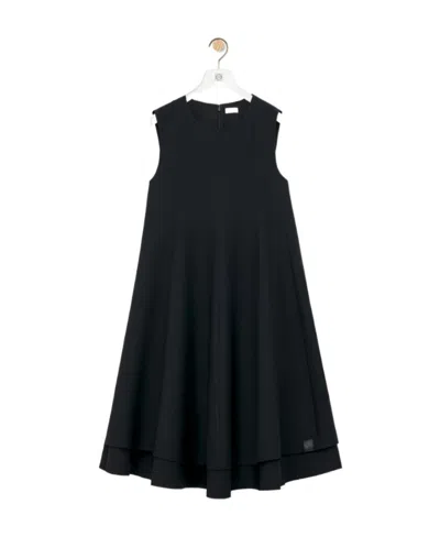 Loewe Double Layer Dress In Black