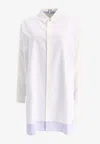 Loewe Cotton And Silk Blend Shirt Dress In White