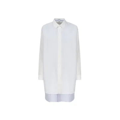 Loewe Double Layer Shirt Dress In White