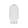 Loewe Women Cotton And Silk Blend Shirt Dress In White