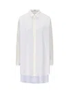 Loewe Women Cotton And Silk Blend Shirt Dress In White