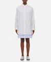 Loewe Women Cotton And Silk Blend Shirt Dress In White