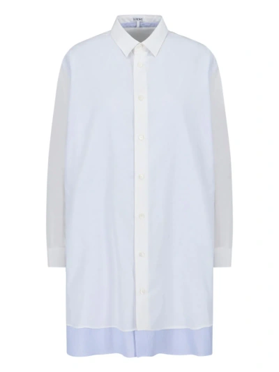 Loewe Double Layer Shirt Dress In White