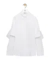 Loewe Womens White Stripe Long-sleeve Cotton Shirt In White