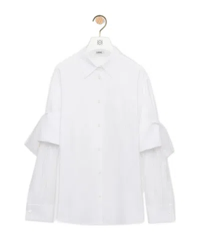 LOEWE LOEWE DOUBLE LAYER SLEEVE POPLIN SHIRT