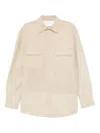 Loewe Double-pocket Lambskin Shirt In Neutral