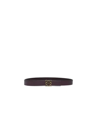 Loewe Double-sided Anagram Belt In Brown