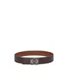 Loewe Men Reversible Anagram Belt In Brown