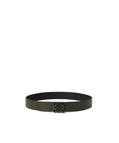 Loewe Double-sided Anagram Belt In Gray