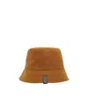 Loewe Reversible Waxed Canvas Bucket Hat With Tartan Pattern In Brown