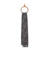 Loewe Double-sided Wool Anagram Scarf In Black