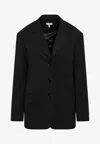 Loewe Double-breasted Buttoned Blazer In Black
