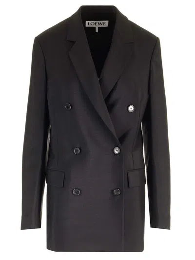Loewe Double-breasted Tailored Jackets Black