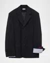 Loewe Double-breasted Wool-blend Blazer In Black