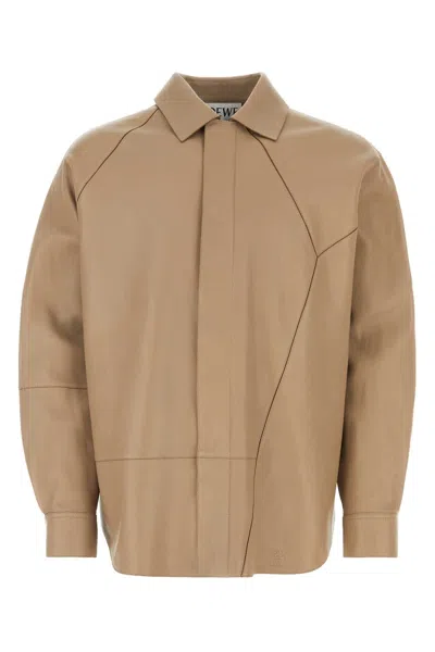 Loewe Dove Grey Leather Shirt