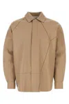 Loewe Pointed Collar Leather Shirt In Brown