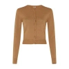 Loewe Draped Cashmere And Silk Cardigan In Brown