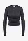Loewe Draped Sweater In Cashmere And Silk In Gray