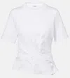Loewe Draped Cotton-blend T-shirt