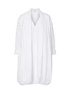Loewe Women Cotton Draped Dress In White