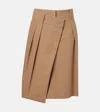 Loewe Draped Cotton Midi Skirt