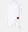 Loewe Draped Cotton Shirt In White