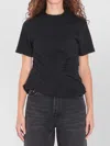 Loewe Draped Cotton-blend Jersey T-shirt In Black