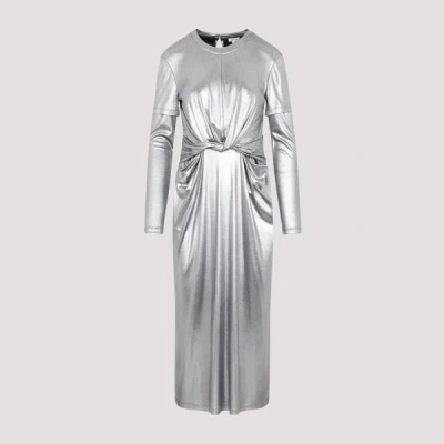 Loewe Draped Dress In Black Silver