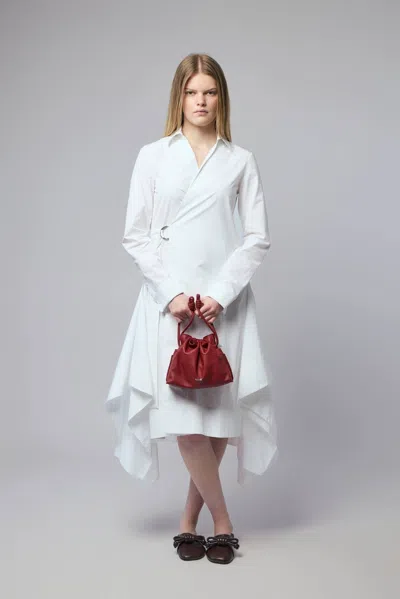 Loewe Draped Dress In Cotton In Gray