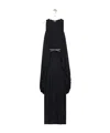 Loewe Draped Dress In Silk In Black