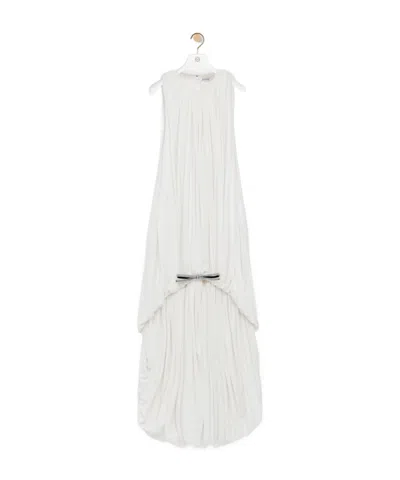 LOEWE DRAPED DRESS IN SILK