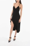Loewe Draped Dress With Criss Cross Straps In Black