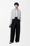 Loewe Draped Suede Jacket In Gray
