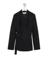 Loewe Draped Jacket In Wool In Black