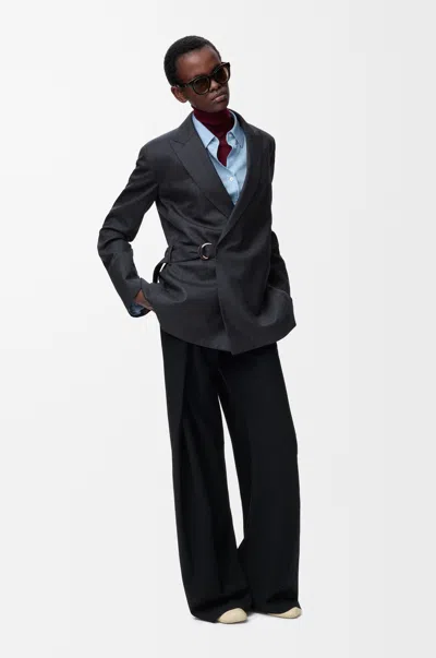 Loewe Draped Jacket In Wool Size:36 For Woman In Black