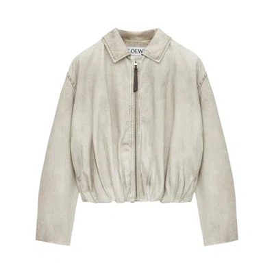 Pre-owned Loewe Draped Jacket 'light Grey' | Women's Size 40 In Gray