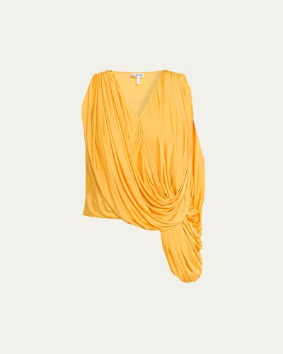 Loewe Draped Sleeveless Top In Yellow