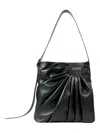 Loewe Draped Leather Tote Bag In Black