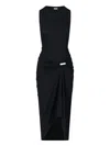 Loewe Draped Maxi Dress In Black