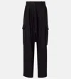 Loewe Draped Mid-rise Cargo Pants In Black